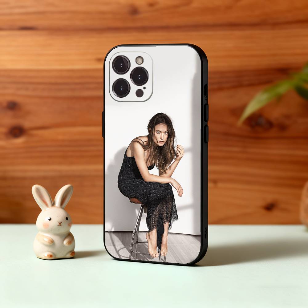 

Charming Olivia Wilde Phone Case For iPhone17,16,15,14,13,12Plus,Pro Max,XS,5G Soft Silicone Black Cover iPhone16plus