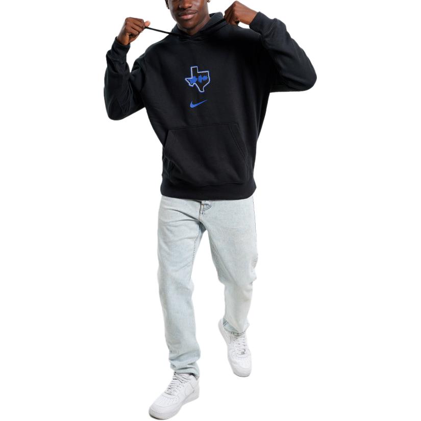 Nike Dallas Mavericks Club Fleece City Edition Printed Long Sleeve Hoodie Men Hoodies Black DZ0089-010