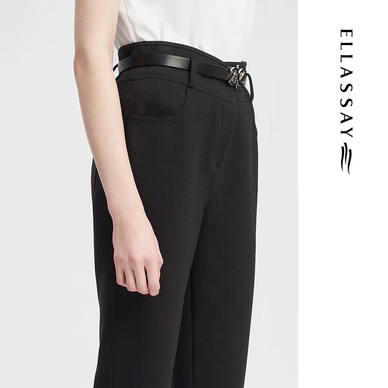 ELLASSAY Women's Cotton-Blend Straight-Leg Commuter Pants