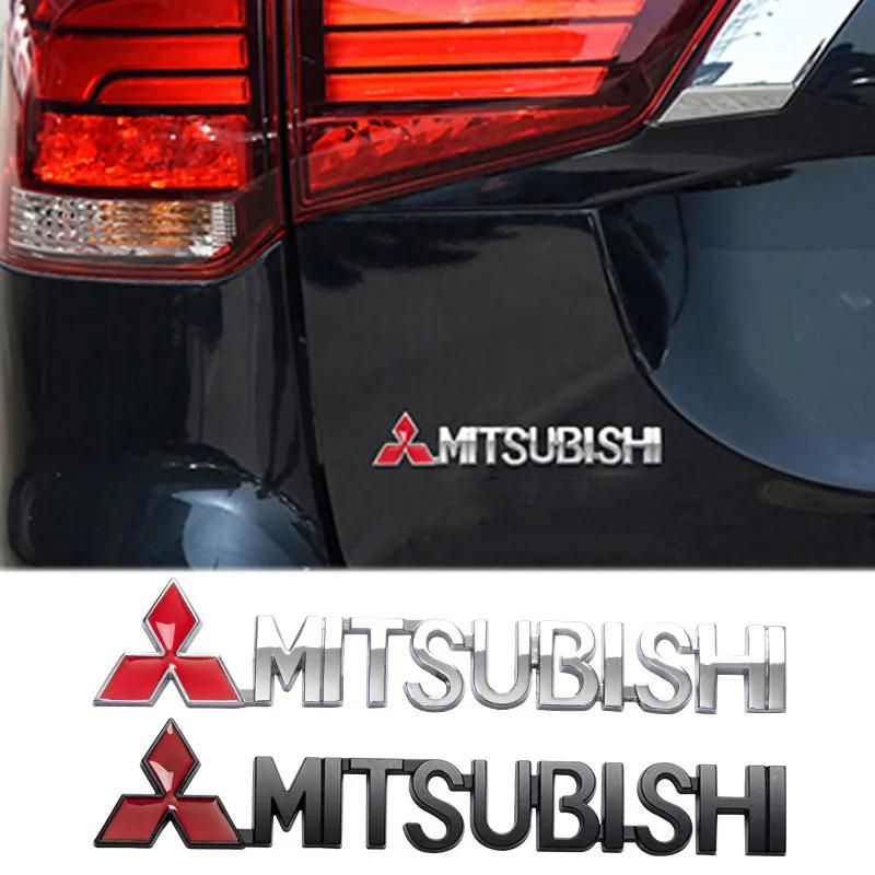 Trójwymiarowe Metalowe Litery Naklejka Emblemat na Błotnik Bagażnik Samochodowy dla Mitsubishi Outlander, Pajero, Lancer – Dekoracja Samochodu