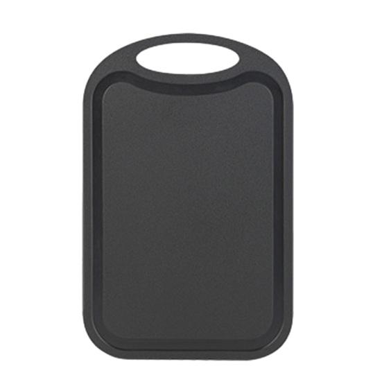 Двусторонняя разделочная доска с нескользящей ручкой, легкая пластиковая доска для нарезки, незаменимый предмет для кухни в общежитии, для фруктов, мяса Square чёрный