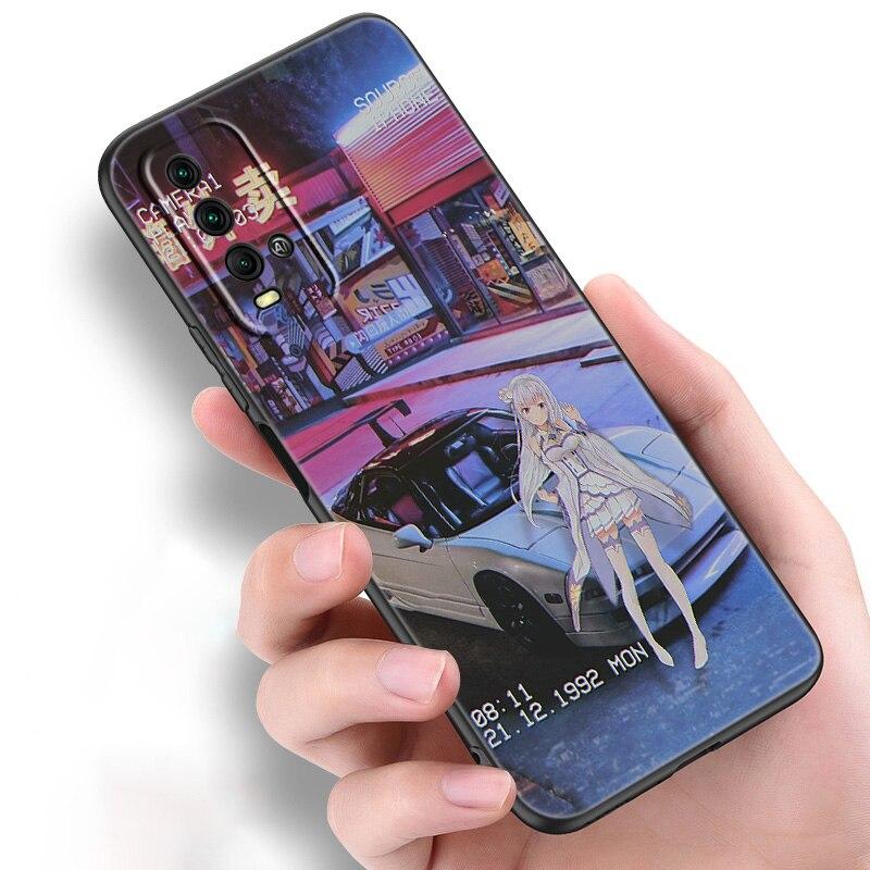 Japan Anime Sports Car Silicone Phone Case For Xiaomi Redmi Note 11 10 9 8 Pro 11T 10T 10S 9S 8T 9 9A 9C 9T Black Soft Cover