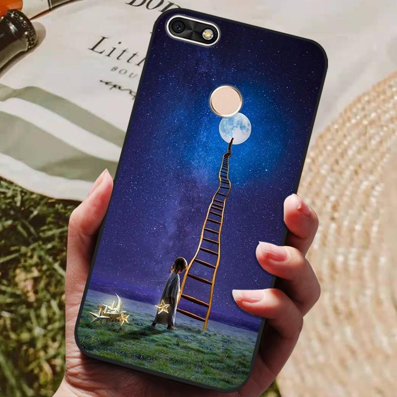 Per Huawei P Smart 5.65 pollici Custodia in TPU Morbido Silicone Lupo Carino Cover Posteriore Custodia per Telefono Per Huawei P Smart 2018 FIG-LX1 Custodia PSmart