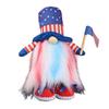Pluche Oude Man Pop Schattige Vlag Vasthoudende Figuur met Hoed USA Onafhankelijkheidsdag Patriottisch Ornament voor Raamplank Decoratie Feest Display Prop