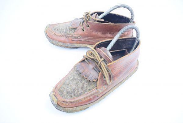 

Vintage 80s-90s Yuketen USA Crepe Sole Leather Kilt Moccasin Boots Brown 24.0-25.0(USED)