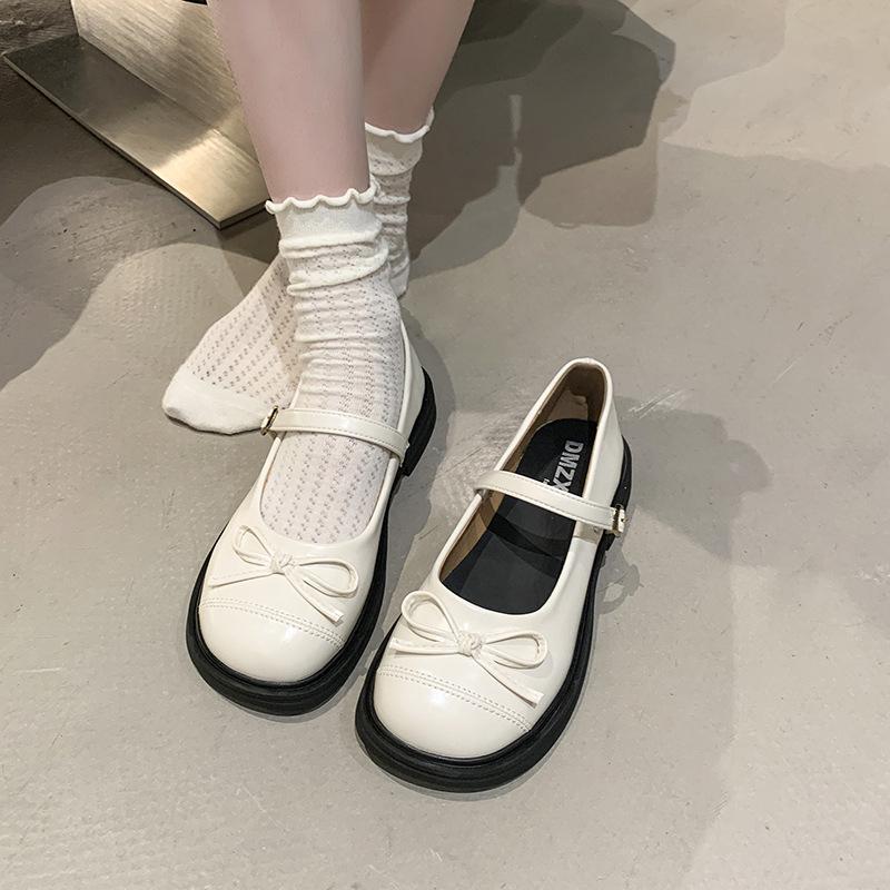 Fairy style French retro bow Mary Jane shoes female 2025 summer new small fragrant style gentle temperament single shoes