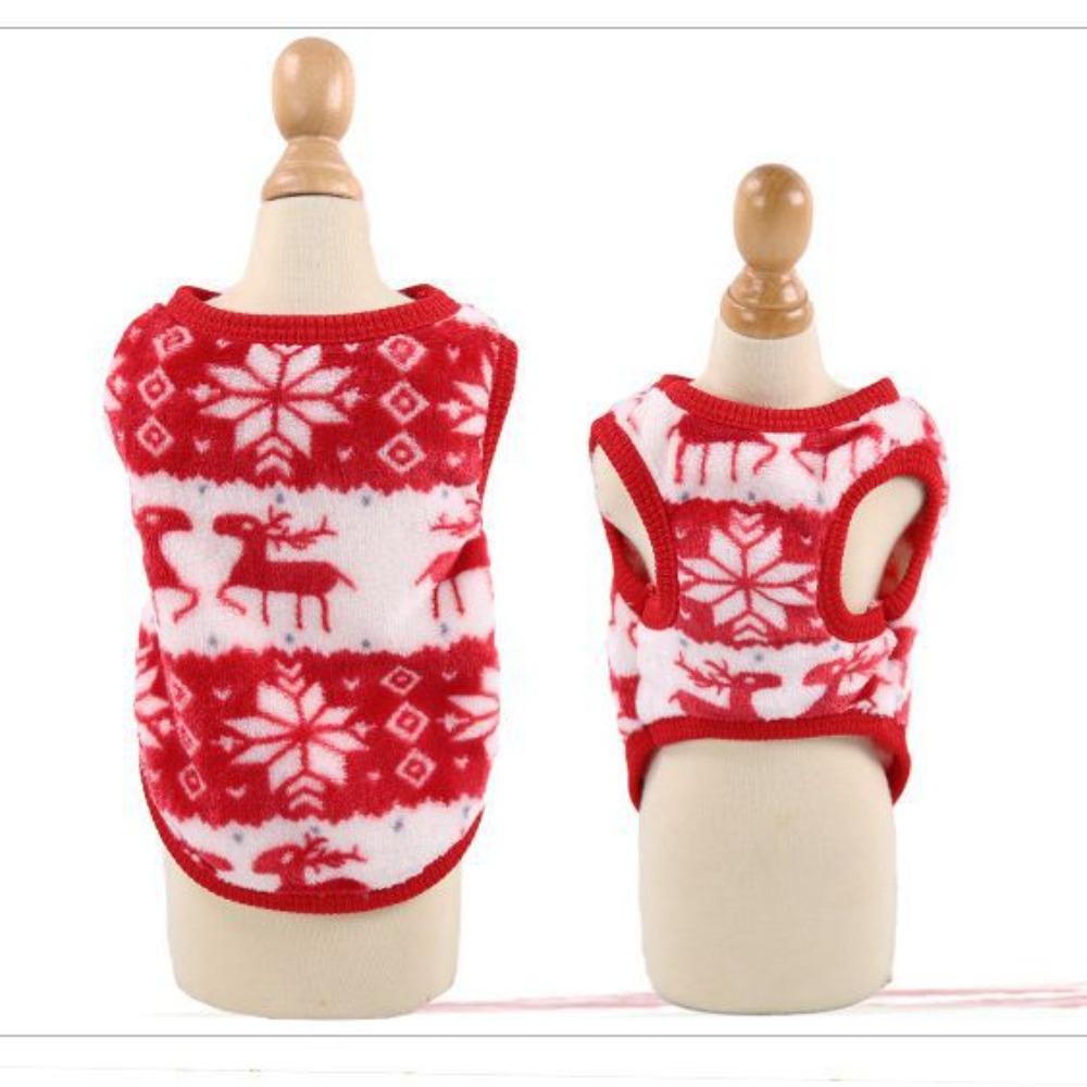 quad velvet flannel dog Christmas dog clothes cat pet clothes cat autumn and winter supplies