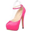 Women Sandals Pumps Sexy 14cm Extremely Thin High Heels Platform Peep Toe Stiletto Patent Leather Party Nighclub Wedding Shoes