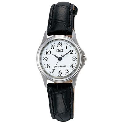 [Citizen Q&Q] Analog Watch Stainless Steel Waterproof Leather Band W379-304 Women's White Black (Leather)