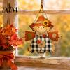 Front Door Welcome Sign Fall Wooden Hanging Sign, Autumn Scarecrow & Pumpkin Maple Leaf Festival Wood Hanger, Harvest Thanksgiving Decor, Farmhouse