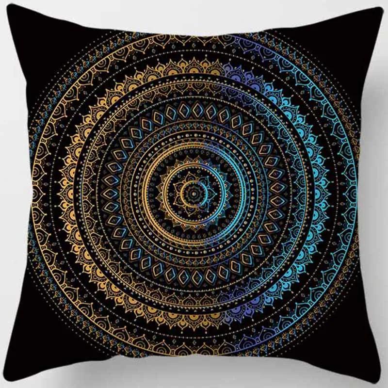 Mandala Mysterious Retro Religious Yoga Taie d'oreiller, Symdazers, Home Decorative Cojines, Sofá Poduszka