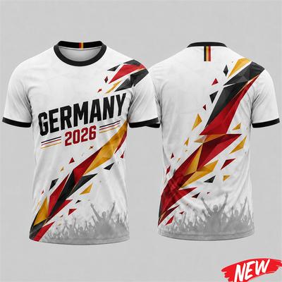 Germany Graphic Men's T-shirt 2026 Outdoor Sports Tee Shirts Quick Dry Round Neck Short Sleeve Tshirt Cool Football Jersey