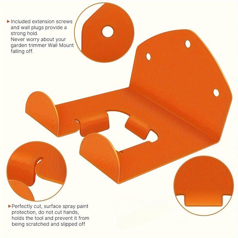 1 Set Easy to Install Heavy-Duty Steel Lawn Mower Hanger- Wall-Mounted Trimmer Rack for Garage,Hedge Trimmer Tool Organizer Hook