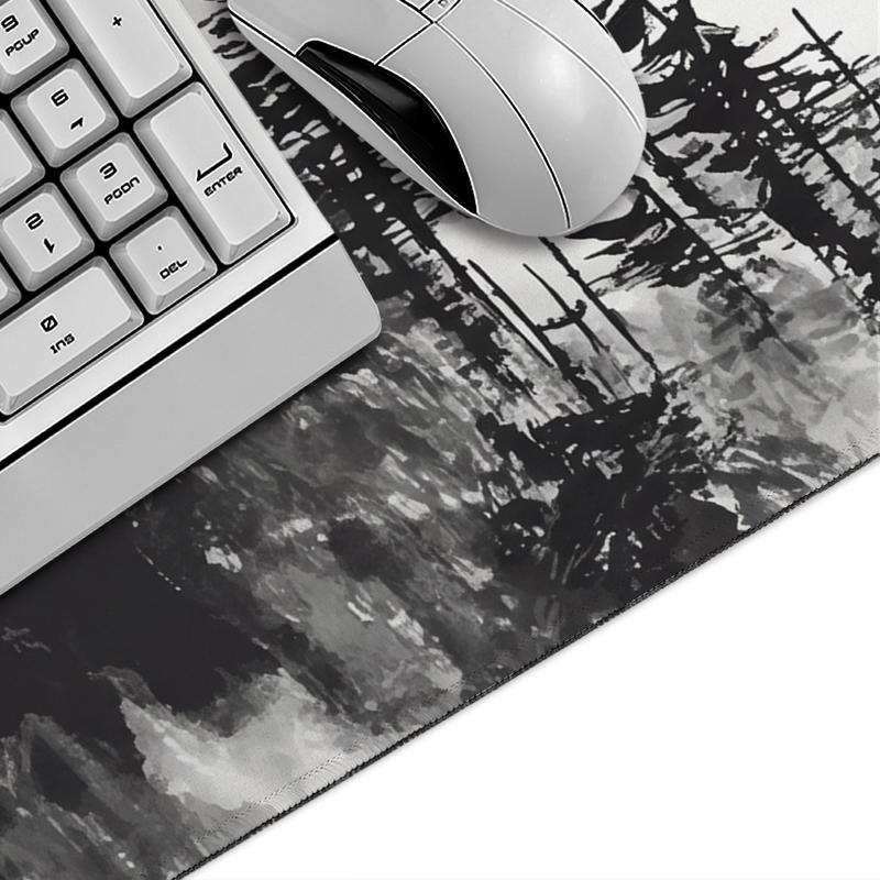 Mouse Pad Red Sun Temple Ink Landscape Gaming XL Computer New Mousepad XXL MousePads Non-Slip Office Natural Rubber Mice Pad