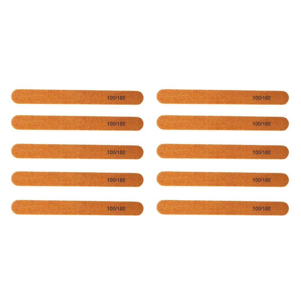 10pcs Nail File Professional Wood Core Reusable Double Sides Washable Grit Nail Files for Acrylic