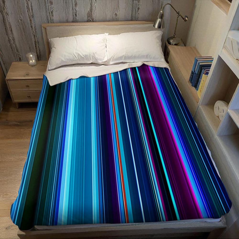 Rainbow Vertical Stripe Flannel Blanket Perfect for Sofa Office Bed Travel Sleep Read Relax Camping four season use