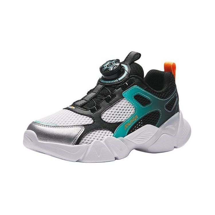 Anta Kids Shock Absorbing Wear Resistant Casual Shoes Kids Shoes White Black Green A312428801-1