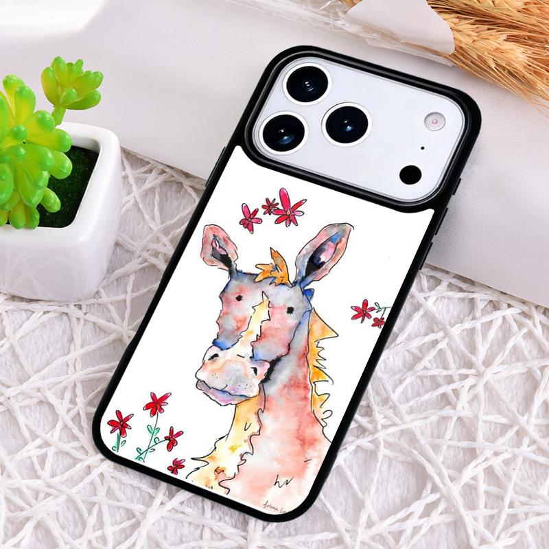 

Horse Pony Painted Phone Case for iPhone 17 Air 16 15 11 12 14 13 Pro Max Shockproof Cover iPhone 16 Plus