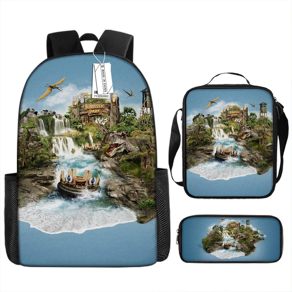 Jurassic Park Trendy Backpack European and American Retro Schoolbag Fourth Grade Bag Dinosaur Backpack