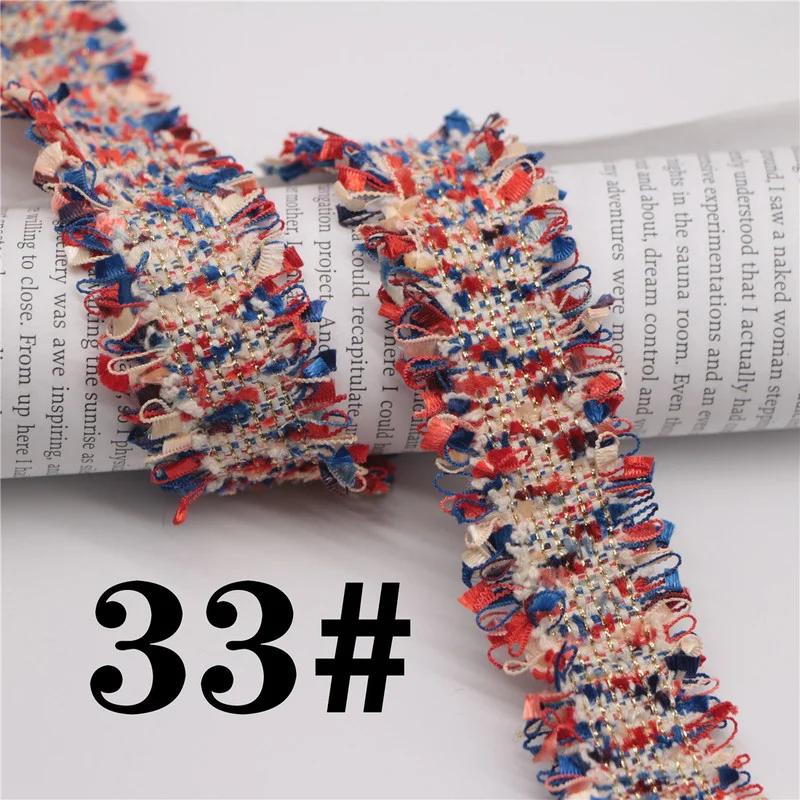 45 Yards Trim Vintage Embroidered Lace Sewing Lace Ribbon Fabric Handmade Costume Dress Sewing Trimmings Wedding Decoration