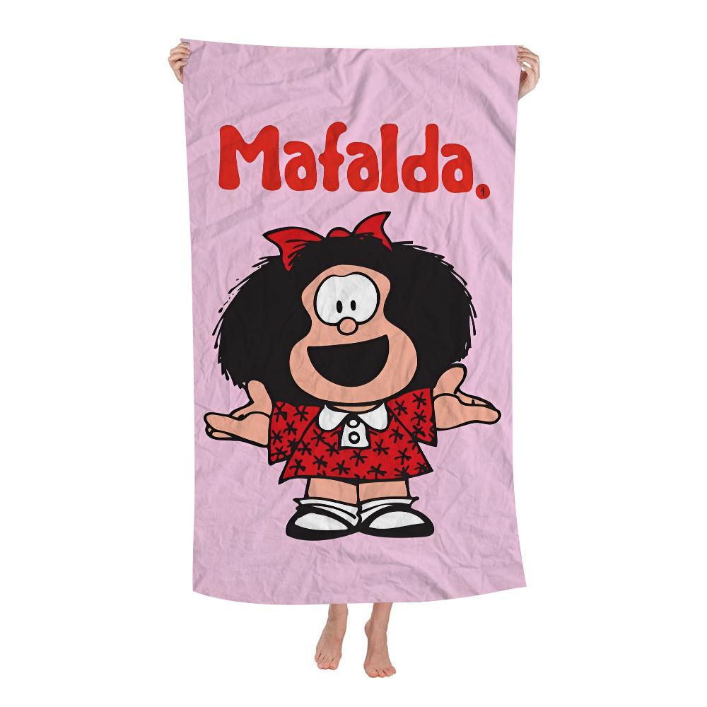 Argentina Quino Mafalda Girl Big Microfiber Beach Towels Quick Dry Towel Sand Beach Towels Pool Towel for Travel Swim Pool Yoga
