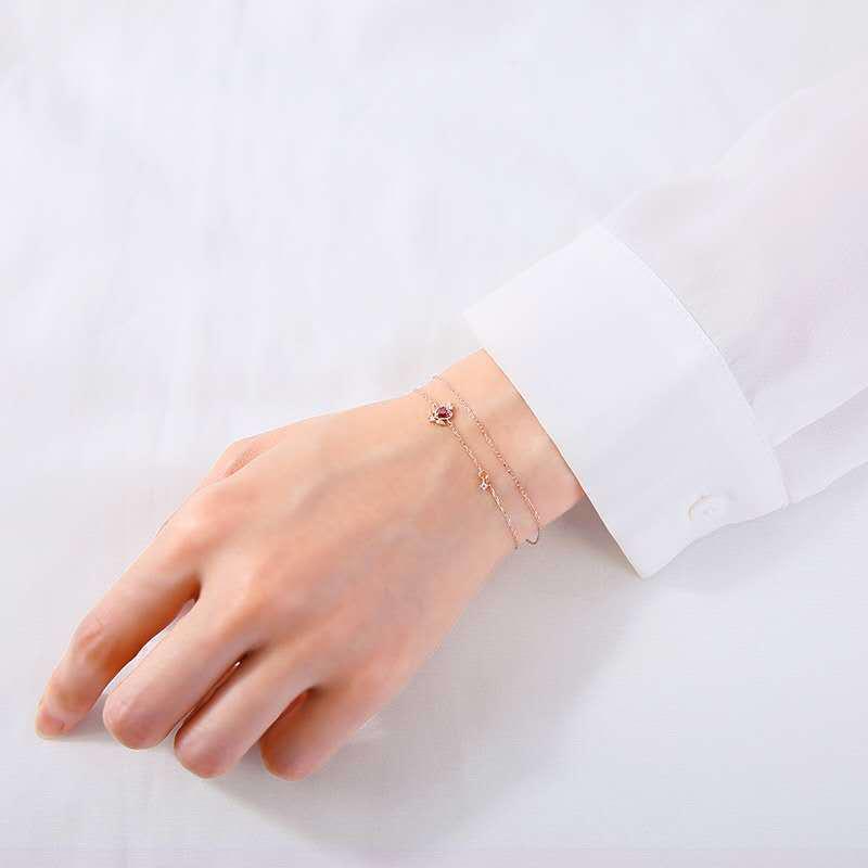 Weihnachtsedition Disney Belle Prinzessin Armband: Exquisiter Luxus-Silberschmuck für Damen