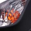 Black Aluminum Motorcycle Side Mirrors with Lights - 1 Pair, Suitable for Various Models