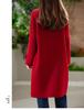Women's Slim Fit Long Wool Coat with Wide Lapel and Toggle Closure - Double-Faced Woolen Overcoat for Autumn/Winter