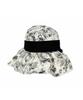 Emdijiti Floral Pattern Ribbon Bucket Floppy Hat_Ivory [Mdf2Ugc011]