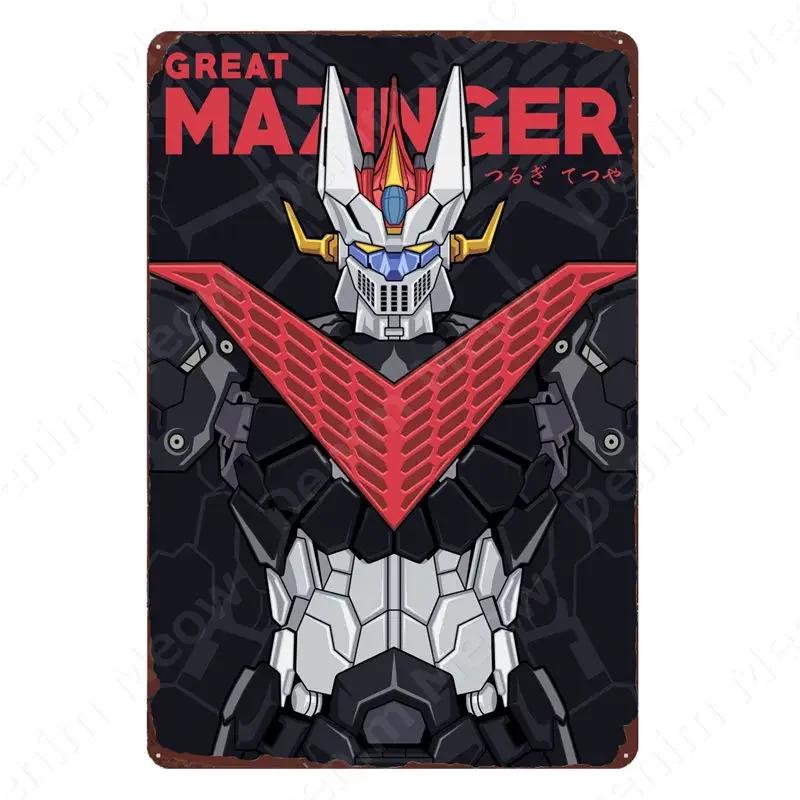 Sci-Fi Anime Robot Metal Wall Sculpture|Tin Sign,Vintage Cartoon Poster,Halloween&Christmas Gift,Man Cave/Garage Decor