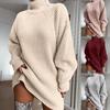 Nuovi maglioni a collo alto Maglieria da donna Maglione pullover lavorato a maglia irregolare taglie forti Autunno inverno caldo per donna