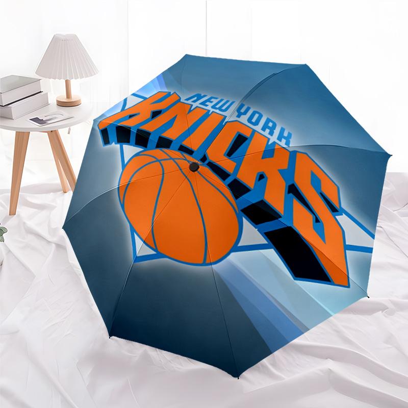 1pc New York Knicks Umbrella, Sun Protection, And UV Shielding. It Has Eight Sturdy Ribs for Outdoor Use And Perfect As a Holiday Gift