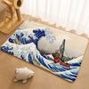 H-Hokusai O-Ohara K-Koson Floor Mat Floor Mat Soft Flannel Non-Slip Door  Rug for Living Room