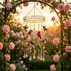 Unique Housewarming Gifts for Friends Graceful Bird Wind Chime, Stained Outdoor Sun Catcher Windchime, Colorful Yard Relaxing White Noise Sound Decor