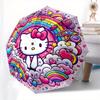 1pc Hello Kitty Rainbow Clouds Umbrella with Plastic Handle,Suitable for All Seasons Home Travel Outdoor UmbrellaSanlio531