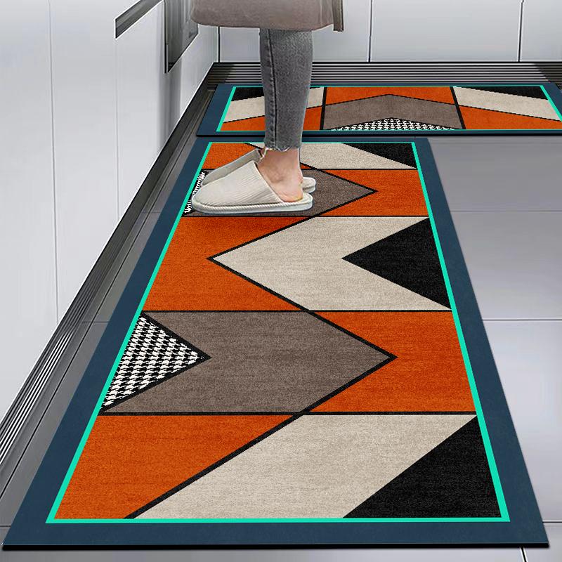 Household Diatom Mud Kitchen Special Floor Mat Blue Floor Mat Kitchen Non-slip and Dirt-resistant Foot Mat Oil-proof and Waterproof Floor Mat