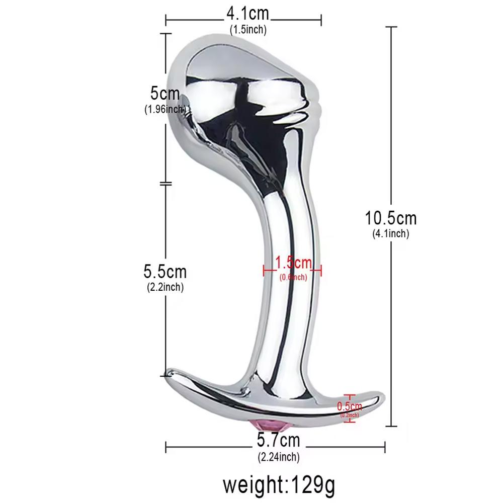 Metal Steel G-spot Anal Butt Plug Prostate Massager Probe Sex Toys for Men Women
