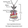 Unisex Hip Hop Drip Cartoon Pendant Necklace with Zircon