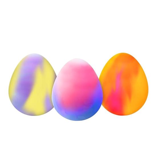 Easter Egg Squeeze Toy Stress Relieving Colorful Egg Squeeze Toy Decompression Stress Ball Egg Basket Stuffer Party Favors