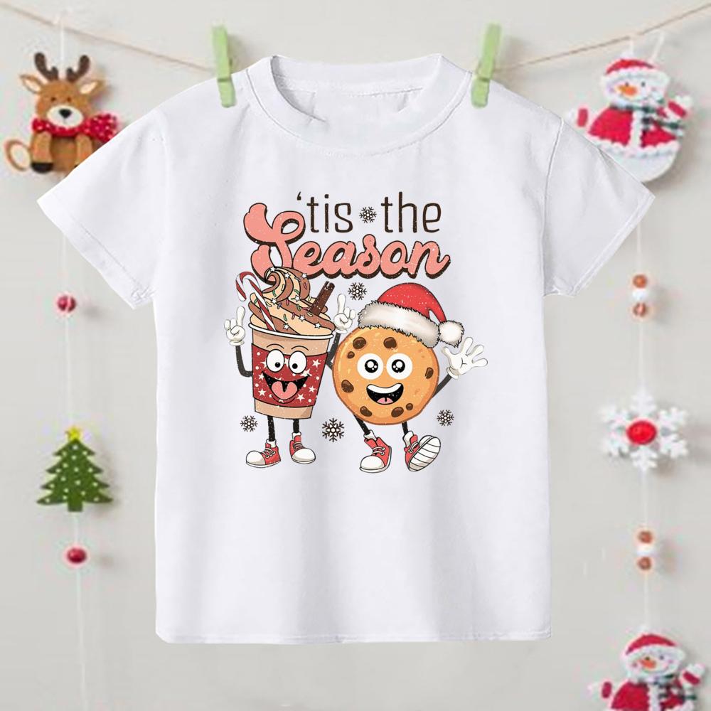 Its The Most Wonderful Time of The Year Print Kids Shirts Christmas Party Boys Girls Outfit Holiday Child Tshirt Xmas Clothes