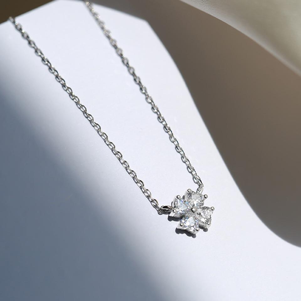 PANJBJ 925 Sterling Silver Mint Green Stone Necklace for Women Geometry Block Sweet Design Special Jewelry Gift Dropshipping