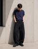 TOFFEE Curved Barrel Cotton Pants (Black)