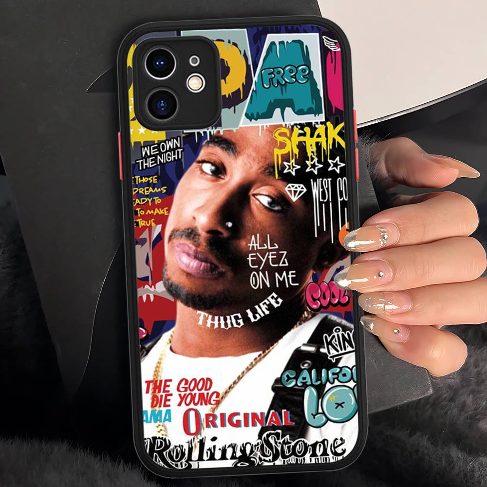 American Rapper T-Tupac S-Shakur Matte Transparent Phone Cover For IPhone Case 16 15 14 13 12 11 Pro Max X XS Max Plus