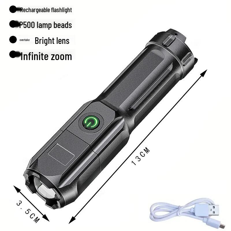 Rechargeable Solar LED Flashlight (2-Pack)