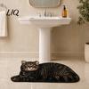 Non-slip Floor Mat Cute Cat Bathroom Rug, Anti-Slip Absorbent Bath Washable Plush Durable Doormat Kitty Door for Entrance Kitchen Home Decor