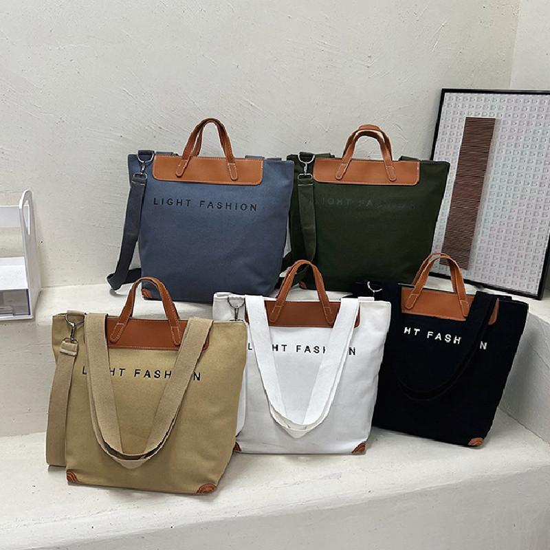 Fashionable Canvas Tote Bag For Women Trendy Large Capacity Shoulder Bag