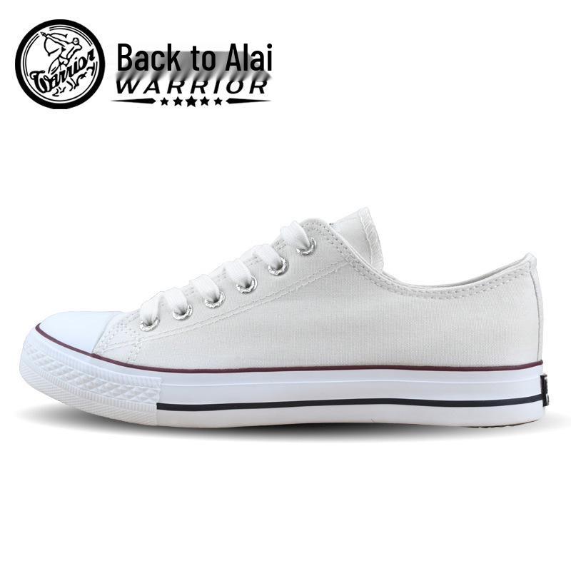Men's Classic Black & White Low-Top Canvas Sneakers - Versatile, Casual, and Stylish Board Shoes for Spring