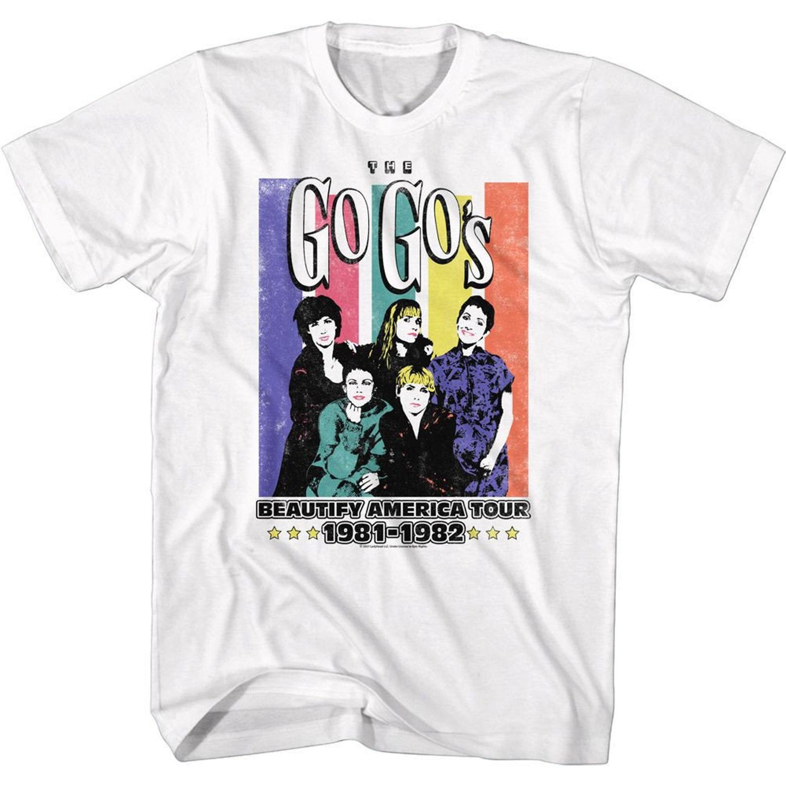The Go-Go s Beauty America White Adult T-Shirt 4XL