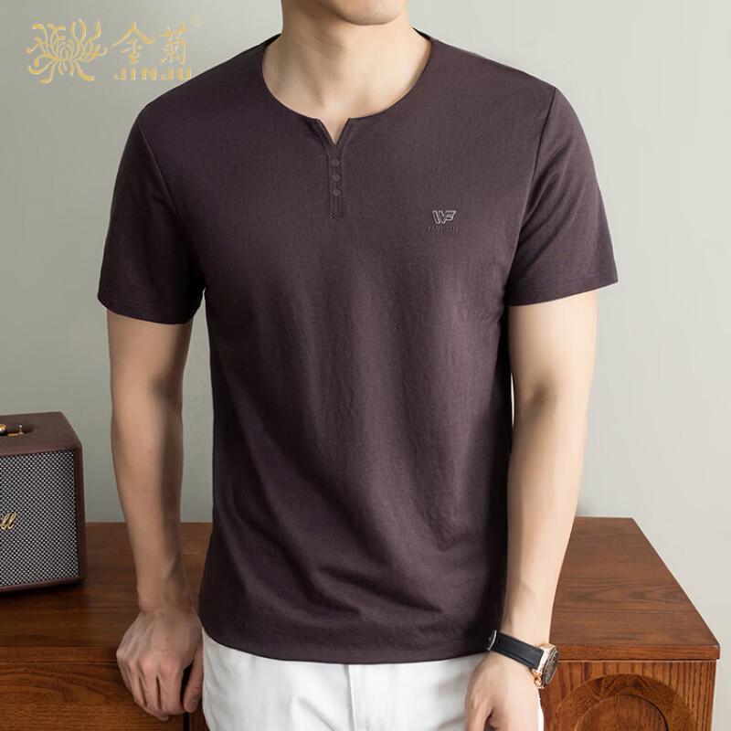 Men's Summer Linen Blend V-Neck T-Shirt