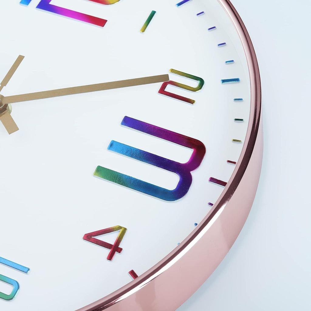 კედლის საათი 12" უხმო კვარცი დეკორატიული უახლესი საათი არტიკტიკი კლასიკური საათი ბატარეაზე მრგვალი ადვილად წასაკითხი ოთახისთვის/სახლისთვის